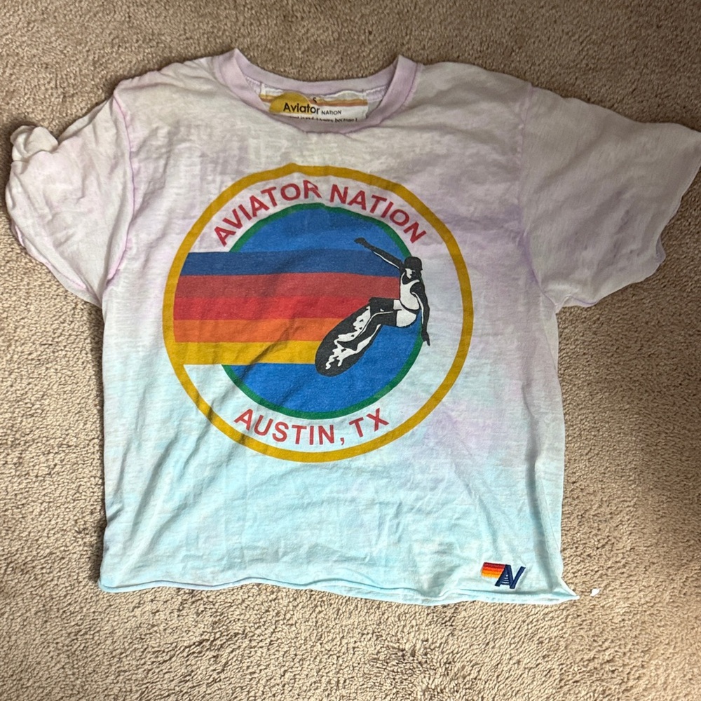 Aviator Nation Rainbow Graphic Tee